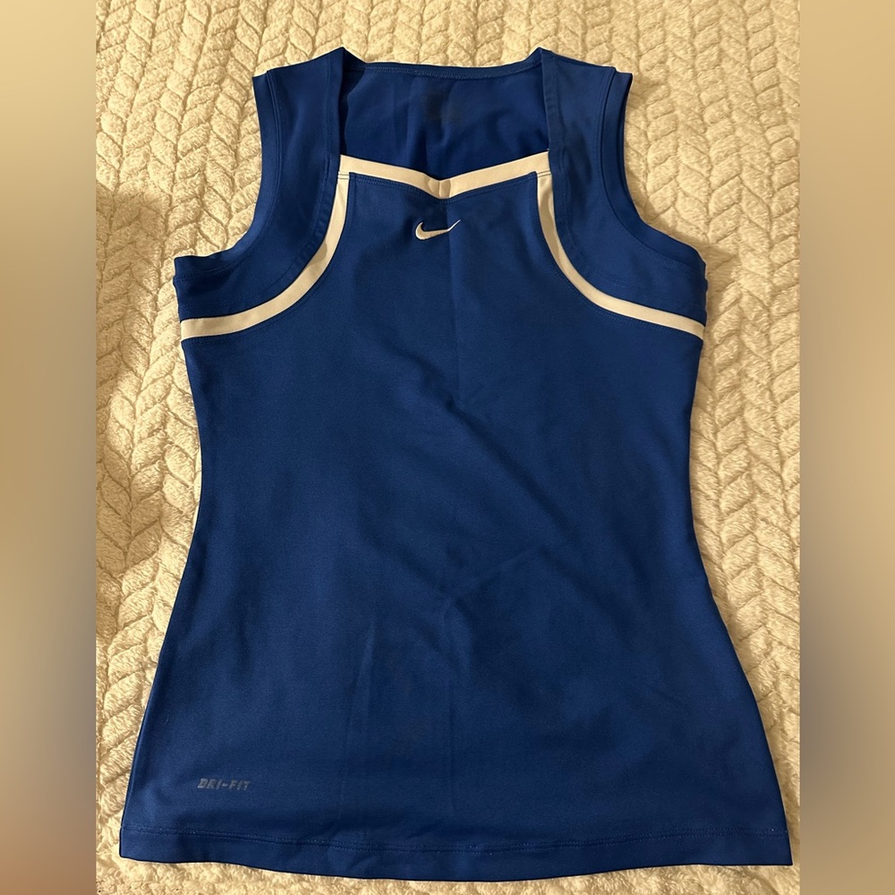 Nike Women's Blue Dri-FIT Tank Top/tennis top